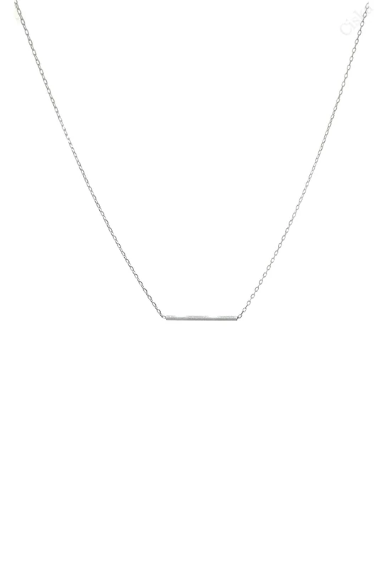Minimalista Vonal Medálos Ezüst Nyaklánc