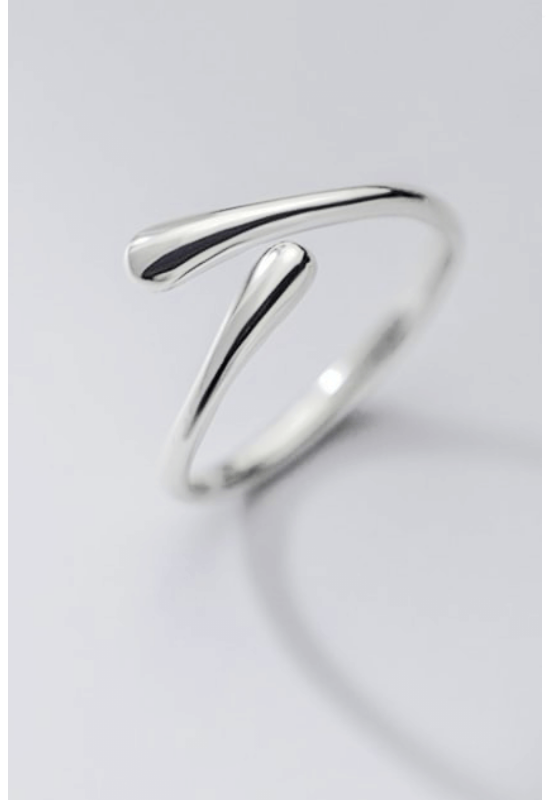 Minimalista Nyitott Ezüstgyűrű