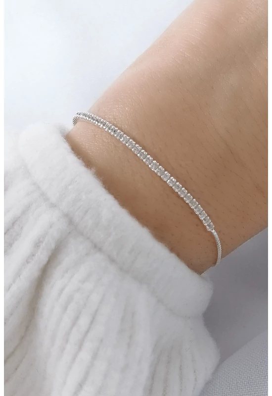 Radiant Line cirkóniaköves ezüst karkötő – Elegáns női ékszer