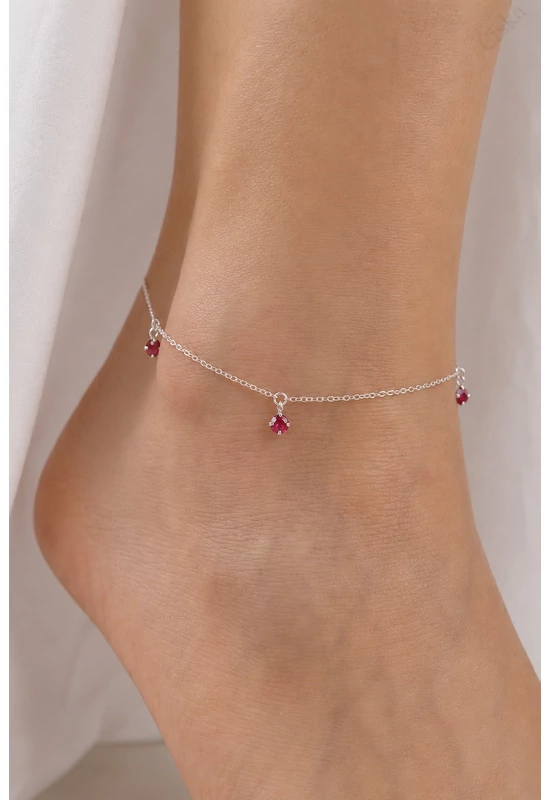 Pink cirkóniás ezüst bokalánc