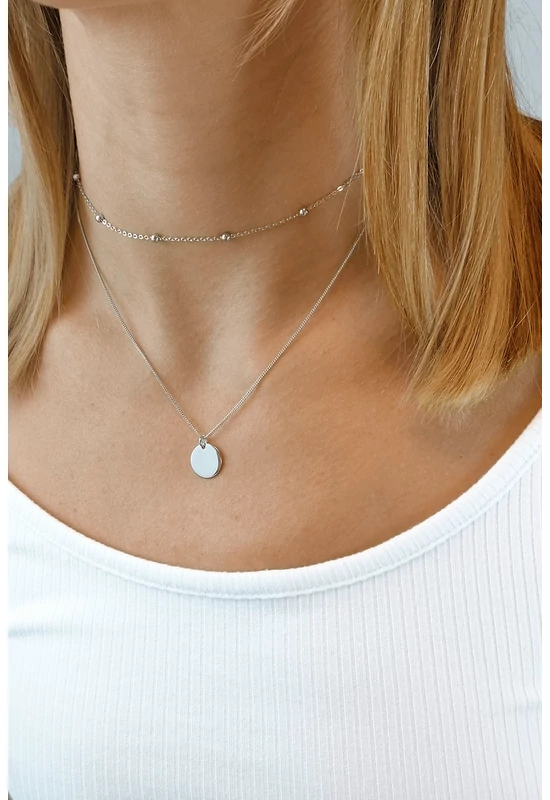 Kétsoros Choker Ezüst Nyaklánc