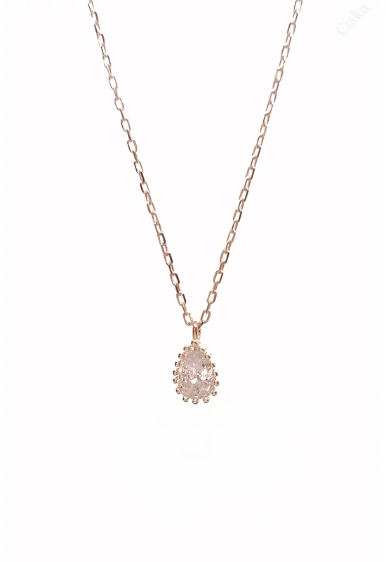 Rose Gold Csepp Medálos Ezüst Nyaklánc