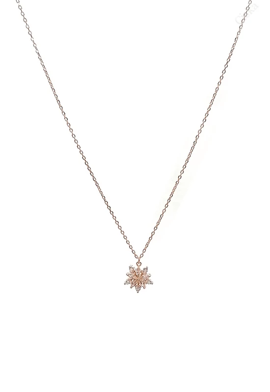 Rose Gold Hópehely Ezüst Nyaklánc