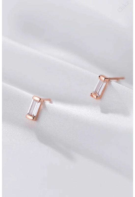 Cirkóniaköves Rose Gold Ezüst Fülbevaló