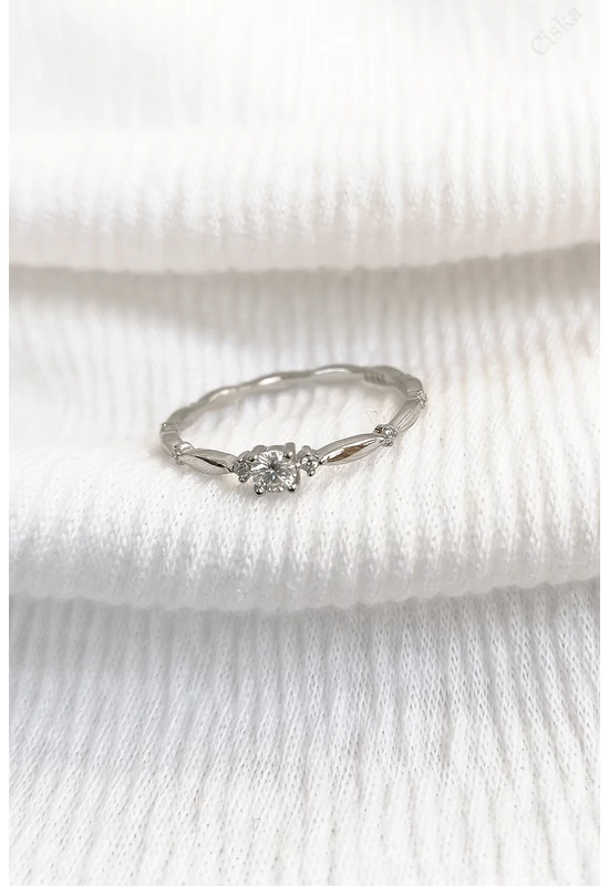 Moissanite Köves Ezüstgyűrű