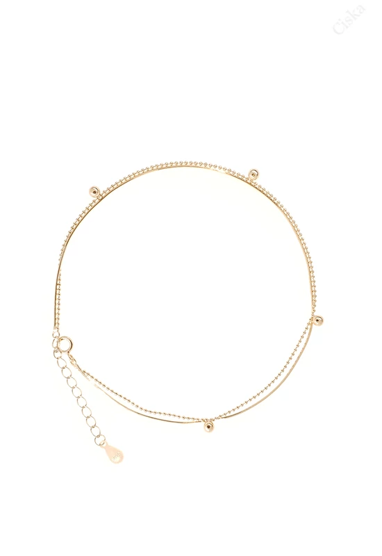 Dupla Szálú Rose Gold Ezüst Bokalánc
