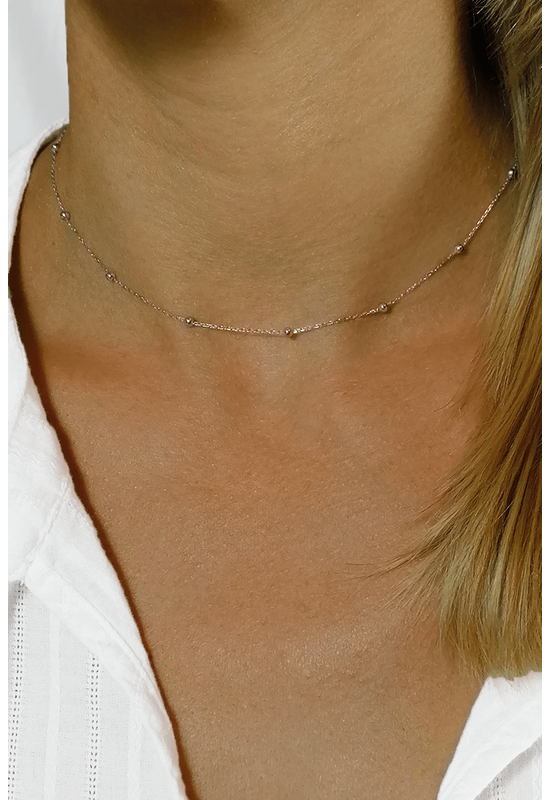 Choker Rövid Ezüst Nyaklánc