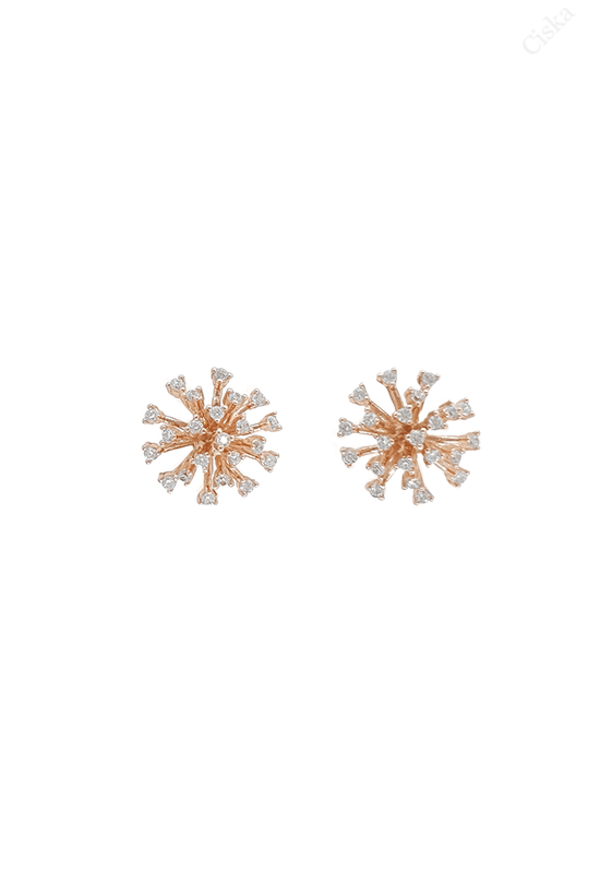 Rosegold Ezüst Pitypang Fülbevaló
