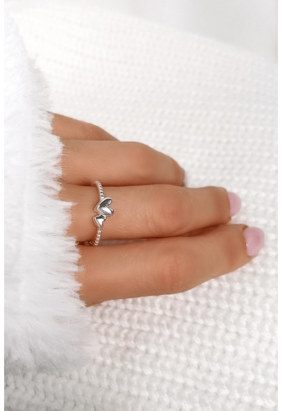Szív ezüst Gyűrű