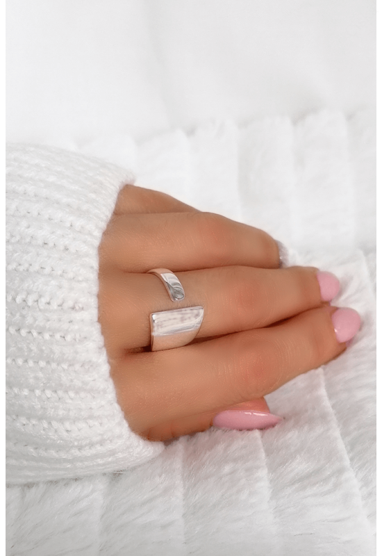 Asszimetrikus Állítható Ezüst Gyűrű