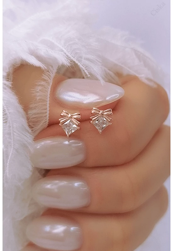 Ajándékdoboz Rosegold Ezüst Fülbevaló