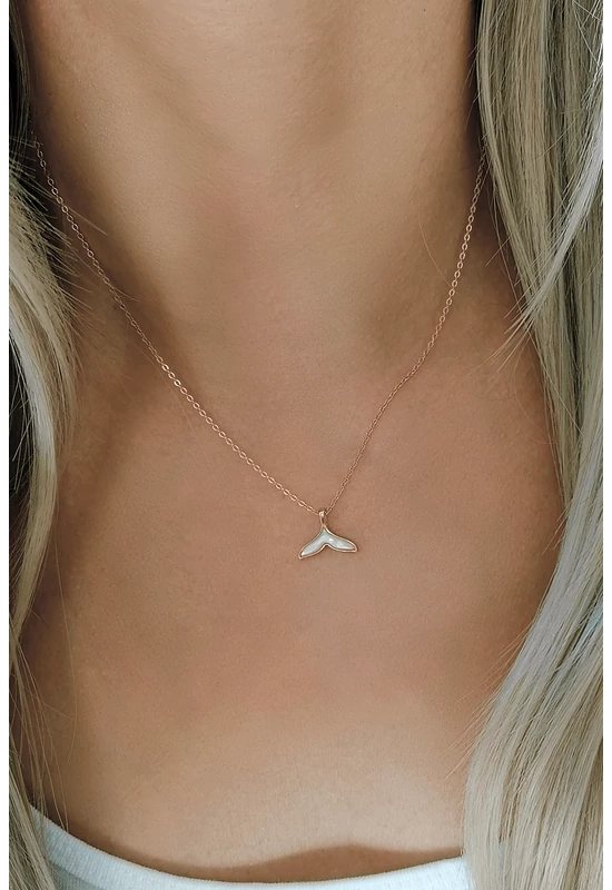 Rosegold Bálnafarok Ezüst Nyaklánc