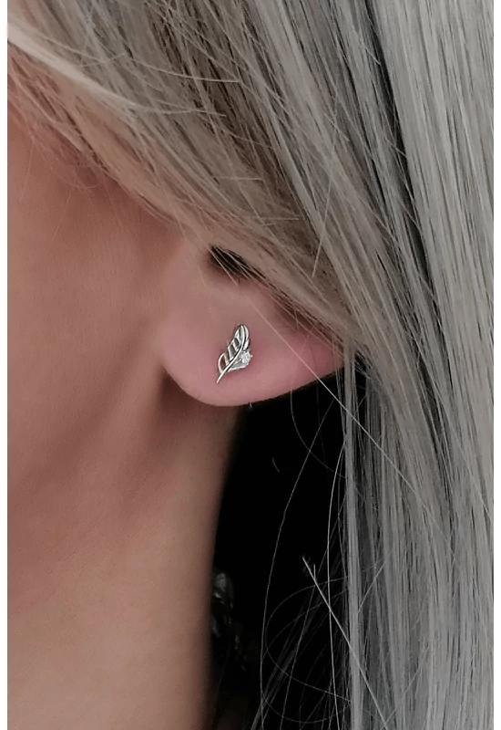 Silver Feather ezüst toll fülbevaló – 925