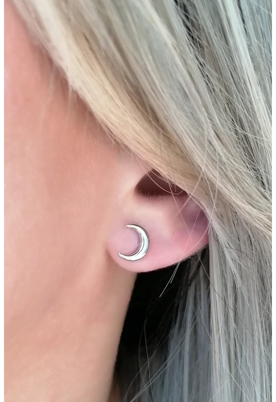 Moon Silver 925 ezüst hold fülbevaló